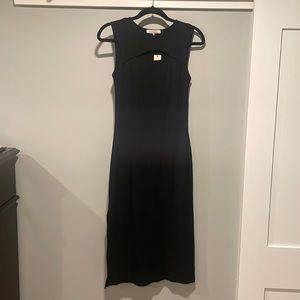 BCBGeneration Black Fitted Midi Dress - Size XS (never worn, with tags)